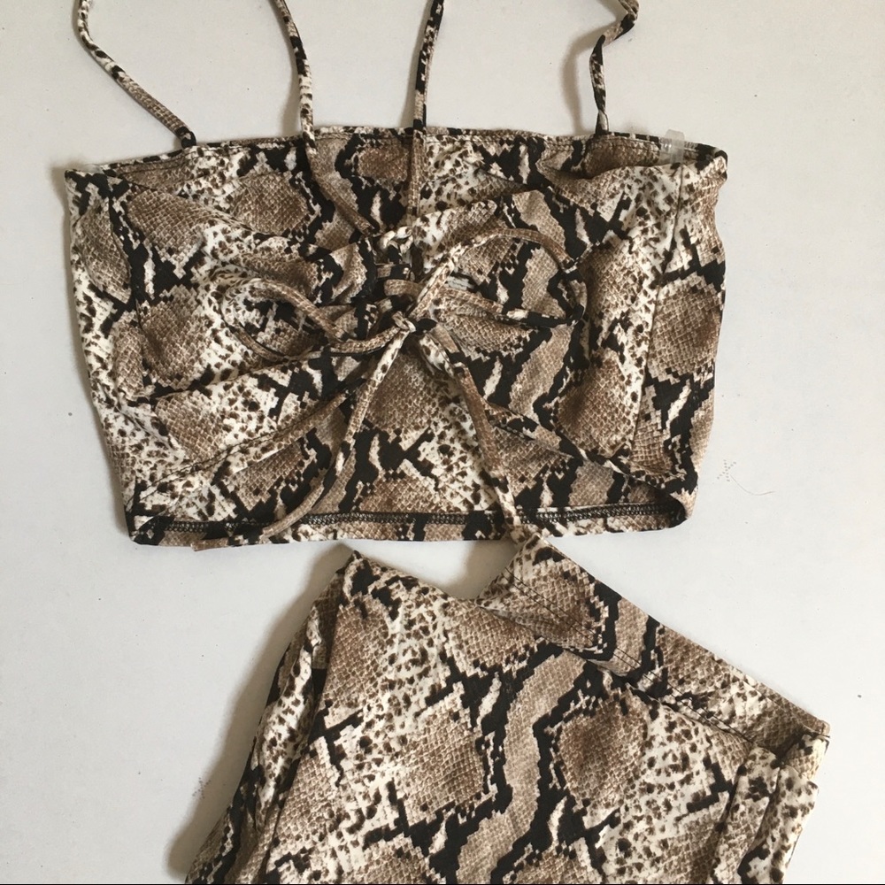 2 piece Snake Print outfit